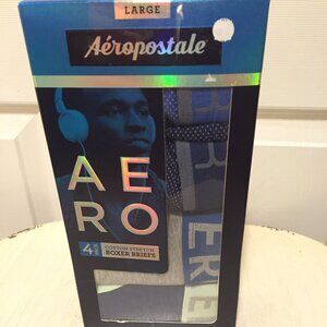 Aeropostale Pack Of 4 Cotton Stretch Boxer Briefs Large (36”-38”) $45 RETAIL NIP
